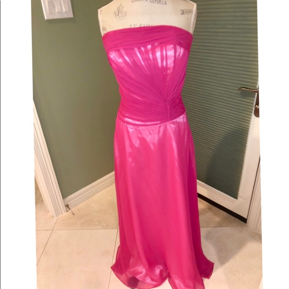 Beautiful Chiffon Ink Strapless Gown